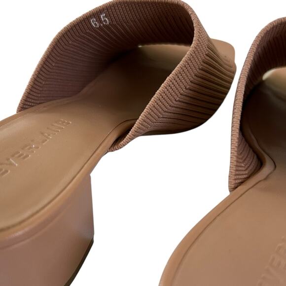 EVERLANE Women’s‎ The Glove Block Heel Mule in ReKnit Blush Tan-Size 6.5 - Picture 6 of 7